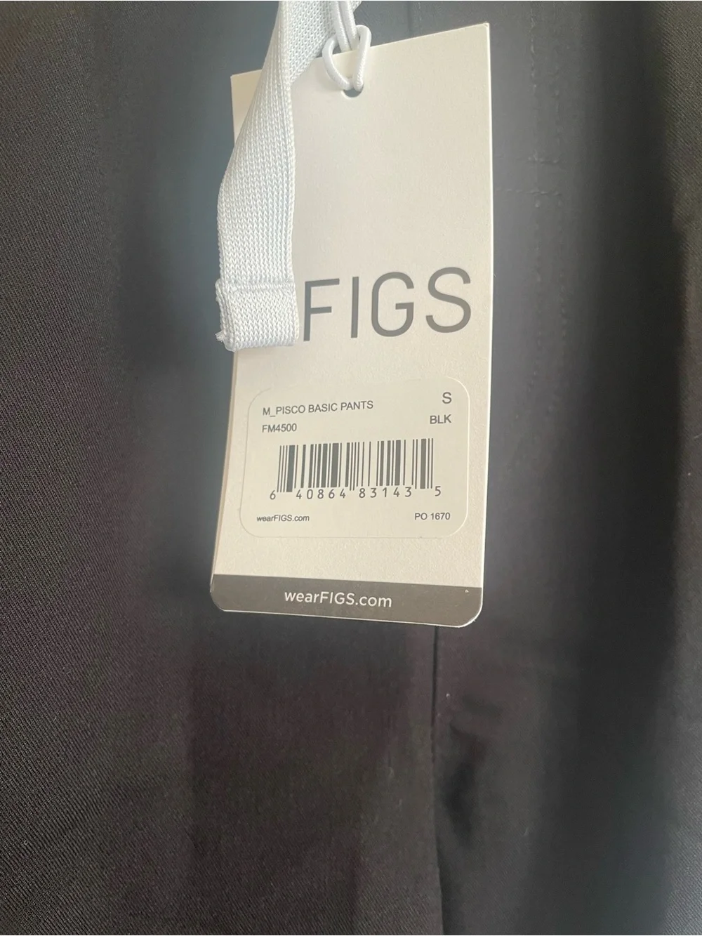 Figs Men's Black Scrub Pants